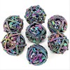 Metal DND Dice Set - Unique Round Hollow Orb Design