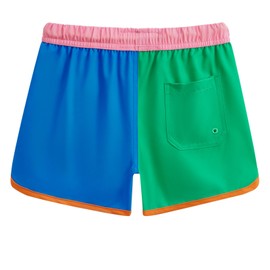 maamgic Boys Swim Trunks with Compression Liner Vintage Swim Shorts Toddler Swimsuit Fluorescent Green 14/16