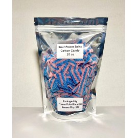 Sour Power Belts Candy Bulk *Cotton Candy Flavor* *Pick SIze* Packed Fresh Daily - 10 oz