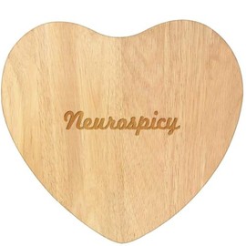 'Neurospicy' Wooden Heart Shaped Chopping/Cutting Board (WB00083532)