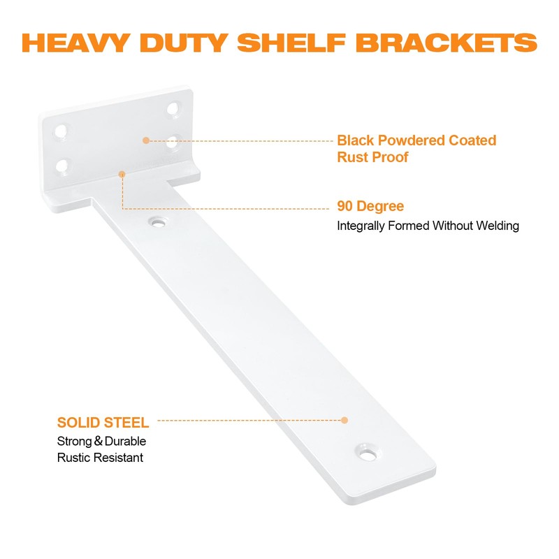 Floating Shelf Bracket 8 inch 8 Pack L Brackets for