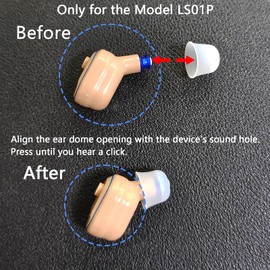 Banglijian Hearing Aid LS01P 0.47" Ear Domes, 6Pcs Replacement Ear Tips (L)