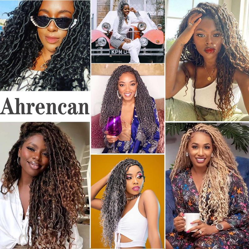 Grey Goddess Locs Crochet Hair For Black Women 14 Inch