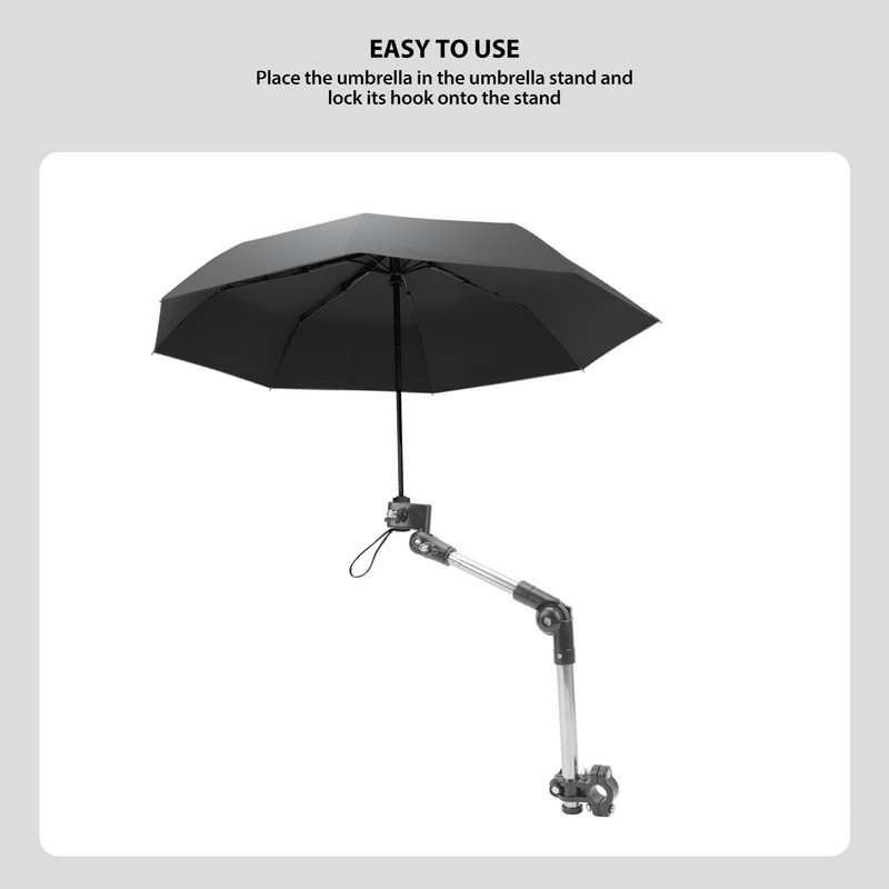 Wheelchair Umbrella Stand Foldable Stainless Steel Bicycle Umbrella Holder for