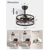 LEDIARY 16.5in Caged Ceiling Fan with Light, Bladeless Industrial Ceiling