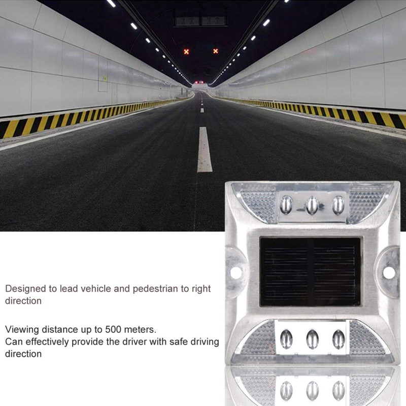 LED Solar Power Ground Marker Lights Outdoor Driveway Road Stud