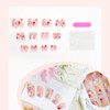 Flower Press on Nails Medium Length Square Fake Nails Spring