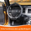 Jeliker for Bronco Steering Wheel Panel Trim Carbon Fiber for