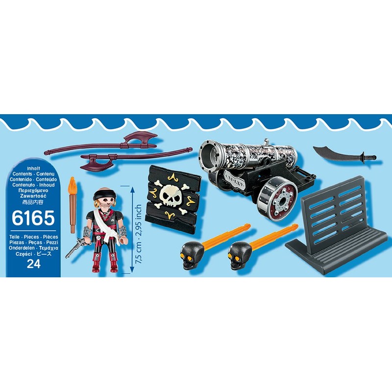 PLAYMOBIL 6165 Schwarze AppKanone mit Seeräuber