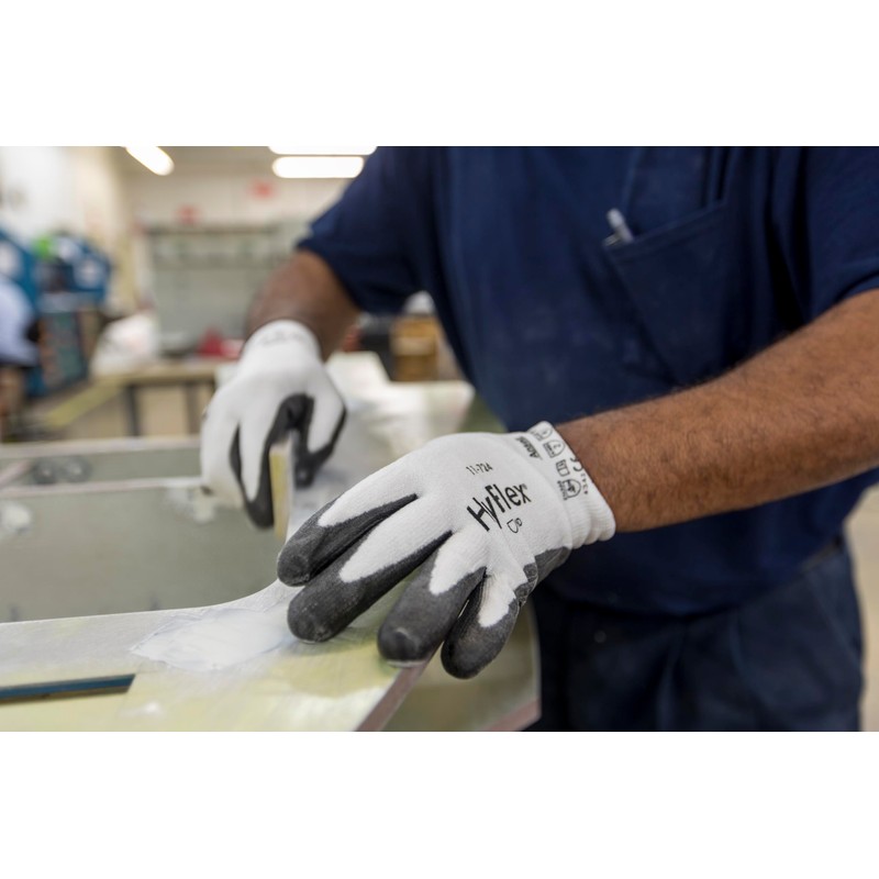 Ansell HyFlex 11-724 Cut protection gloves, mechanical protection, White, Size