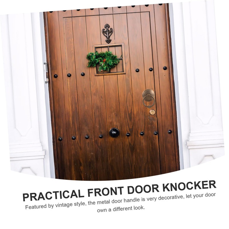 DOITOOL Home Door Security Knocker Brushed Nickel Retro Front Metal