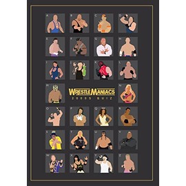 2000s Wrestling Quiz Card Blank Birthday Fathers Day Christmas Card
