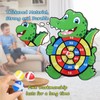 Large Crocodile Dart Board Toy Set With 9 Sticky Balls,