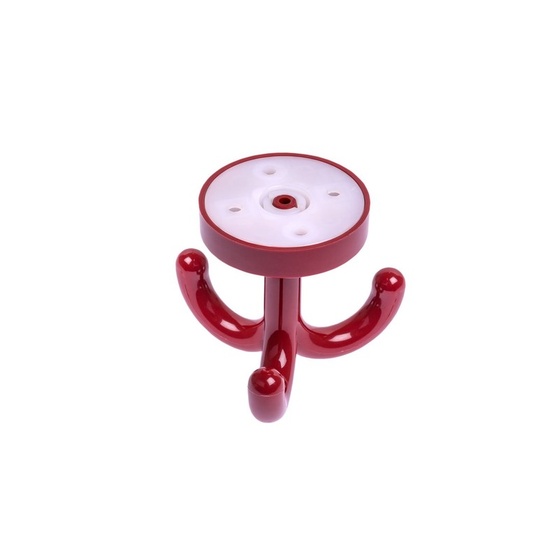 Gedotec Children's Swivel Coat Hook, Triple Hook, Rotatable Plastic, RAL