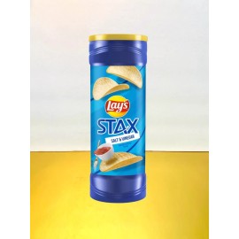 Lays 〽️ New LAYs Stax Salt & Vinegar Potato Crisps Crunch Chips 5.5 oz