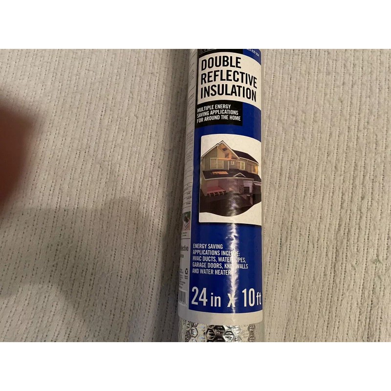 EverBilt Reflective Foil Insulation Roll Double Bubble 24" X 10FT