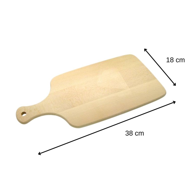 Fackelmann Griffbrett, Küchenbrett aus Buchenholz, Servierbrettchen (Farbe: Braun), Menge: 1