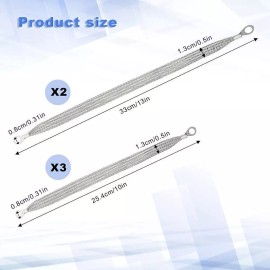 Gearzaar 5PCS Universal Car Engine Ground Strap 3x10"+2x13" Braided Tinned Copper Cable