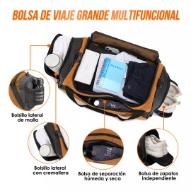 Aosihui Maleta Bolsa Gym De Viaje Mochila Deportiva 40l Impermeable