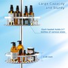 Rustproof Shower Corner Caddy Shelf for Bathroom Tension Pole Organizer