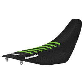 Enjoy Mfg 1994-1998 Kawasaki KX125/250 seat cover   all BLACK with GREEN ribs #78 LOGO