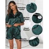 GAESHOW Silk Pajamas for Women Short Sleeve Button Down Sleepwear