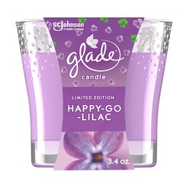 Glade Candle Jar, Air Freshener, Happy-Go-Lilac, 3.4 oz
