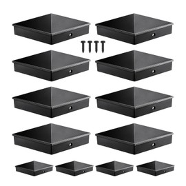 4x4 Post Caps Black (Fits 3.5"x3.5"), ASA Material - UV, Fade & Crack Resistant, Fence & Deck Post Caps 4x4 (12 Pack), Long-Lasting Protection for Outdoor Wood Posts