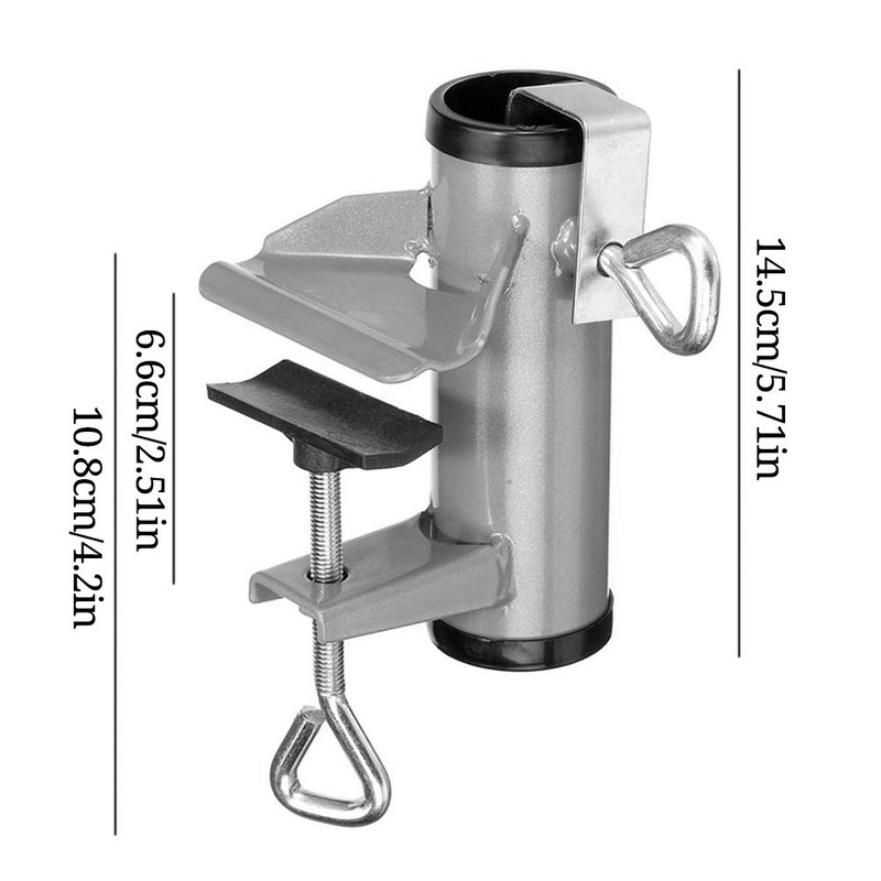 Heavy Duty Upgraded Parasol Holder, Cast Iron Umbrella Clamp, Flexible
