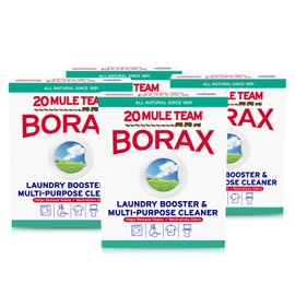 20 MULE TEAM Borax Powder, 65 Ounce, 4 Count, All Natural Laundry Booster & Multi-Purpose Household Cleaner for Kitchen and Bathroom, Stain & Odor Fighter, Helps Deodorize & Freshen