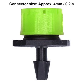 100 Unidades de Gotero de Riego de 8 Orificios, Emisor de Goteo Ajustable de Plástico de 360 ​​grados, 0-70 L/h, Aspersores de Riego de Radio de Pulverización de 0,2-3,3 Pies para Microtubo 4mm(Verde)