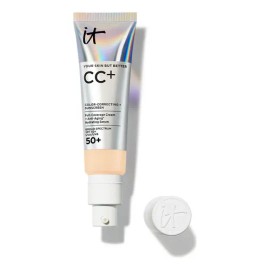 It Cosmetics CC Cream con Protector Solar FPS 50+ - Base de Maquillaje Correctora de Cobertura Completa, 7 en 1 con Suero Hidratante, Vitamina E y Nia