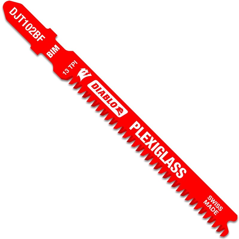 Diablo Bi-Metal Jig Saw Blades for Plexiglass - 3-5/8", 13