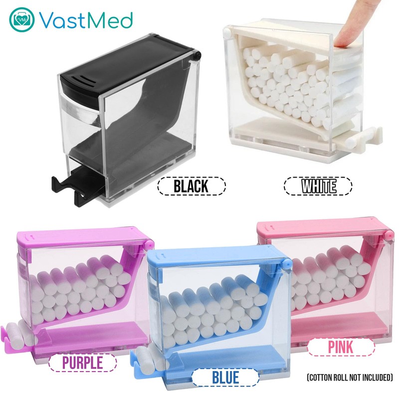 1PC Dental Grade White Cotton Roll Dispenser by VASTMED |