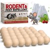 Mouse Repellent 34 Balls, Peppermint Rodent Repellent for Indoor &