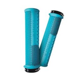 Peaty's Monarch Grips - Blue/Mushroom/Thin - Trail Comfort, Durable, Ergonomic Finger Bars, Support Thumb Pad, All Day Riding, All Weather & Terrain, MTB Enduro Downhill Ebike Mountain Bike