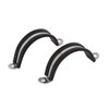 sourcingmap 45mm EPDM Rubber Lined U Shaped Saddle Clamp Tube