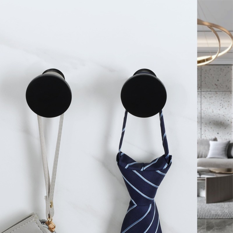 SAYAYO Modern Black Coat Hooks Wall Mounted, Towel Hooks for