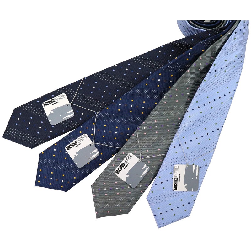 MICHIKO LONDON Brand Necktie, Made in Japan, Nishijin Textile, 100%