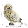 com-four® LED Owl Figurine with Glass Ball - LED Lighting