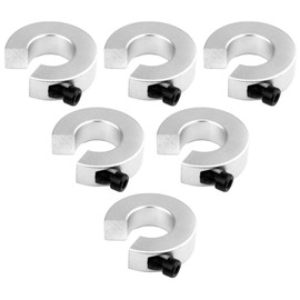 GisWell SBR Linear Rail Stopper, Linear Rail Stopper, SBR20, Linear Guide Stopper, Stop Safety Ring, Tool Shaft Limiter, Mounting Ring, Aluminium Alloy Pack of 6