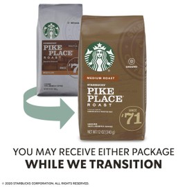 Starbucks Medium Roast Ground Coffee — Pike Place Roast — 100% Arabica — 1 bag (12 oz.)
