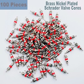 Aracey Tire Repair Tool Set - 4 x Dual Single Head Valve Core Remover and 100 Pieces Car Truck Replacement Tire Tyre Valve Stem Core Part