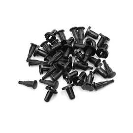 Partuto 10pcs 10mm Hole Black Car Fender Bumper Plastic Rivet Push Pin Clips Replacement