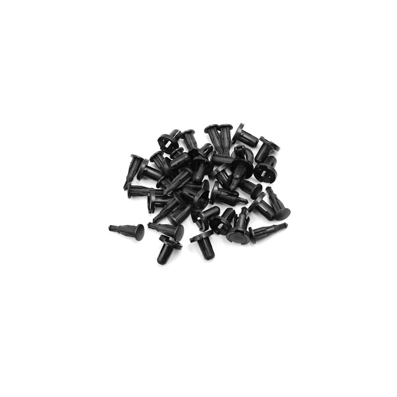 Partuto 10pcs 10mm Hole Black Car Fender Bumper Plastic Rivet