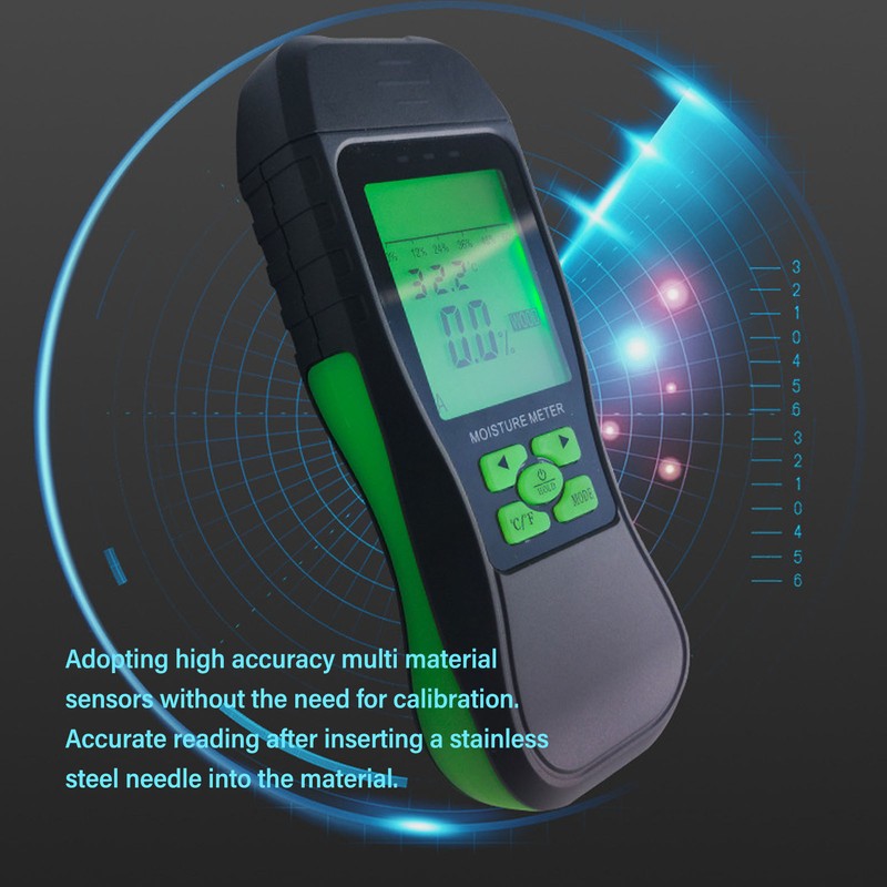 Moisture Meter LCD Digital Display Dampness Moisture Sensor Detector for