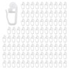 Create idea 100PCS Rolling Curtain Clips White Plastic Curtain Hooks