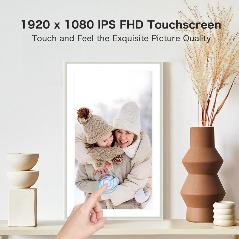 Digital Picture Frame, 15.6 Inch Frameo Digital Frame WiFi, 1920*1080