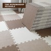 10pcs Cotton Linen Interlocking Carpet Tiles Anti Slip Floor Protection