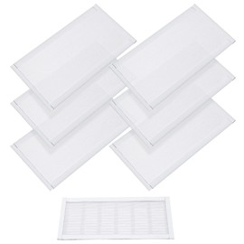 Floor Vent Covers Rectangle Air Vent Screen Cover Magnetic PVC Vent Mesh Floor Register Cover Plastic Vent Screen for Wall Ceiling Floor Catch Debris Hair Insect (White, 6 x 10 Inch)